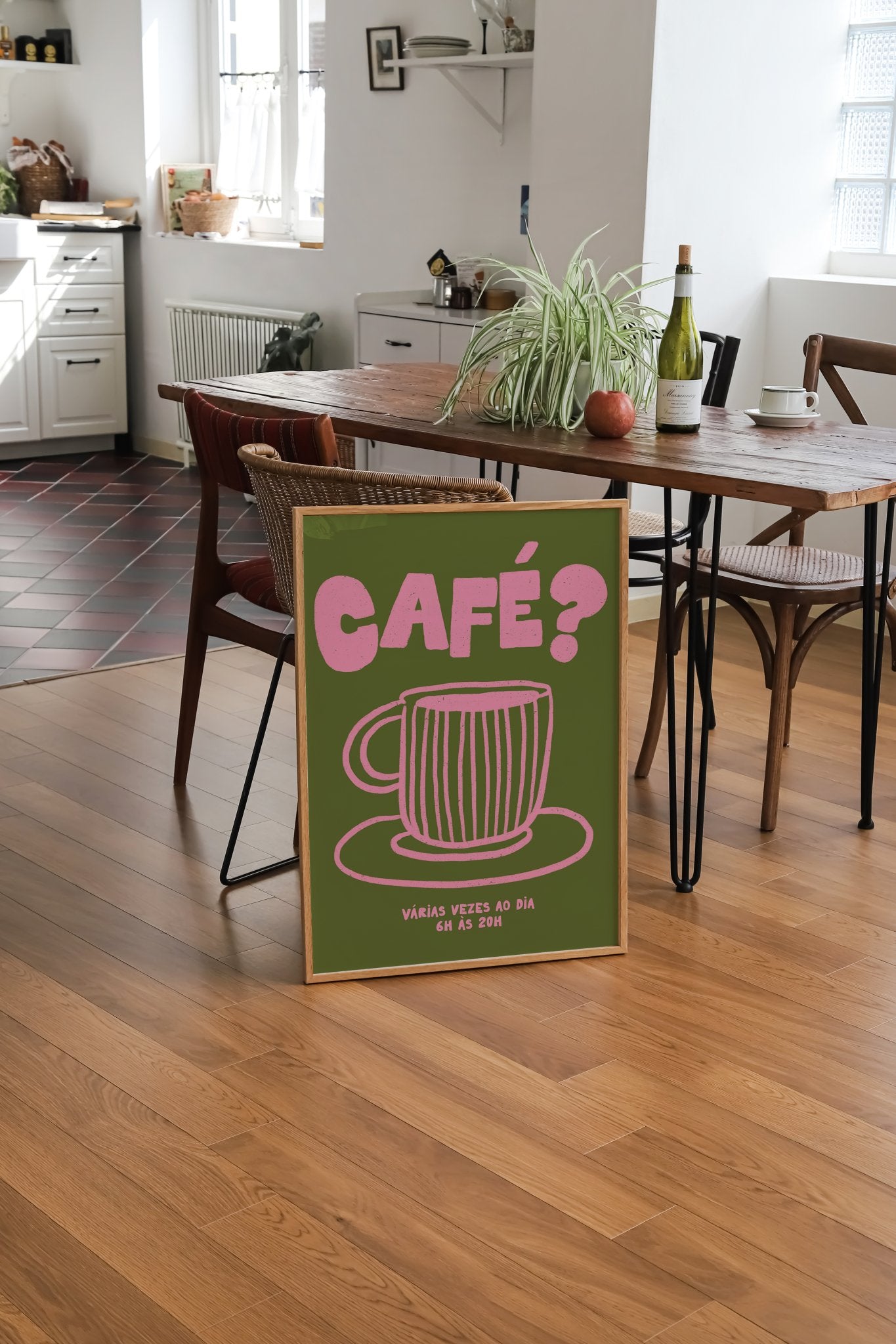 Café?- Verde e rosa