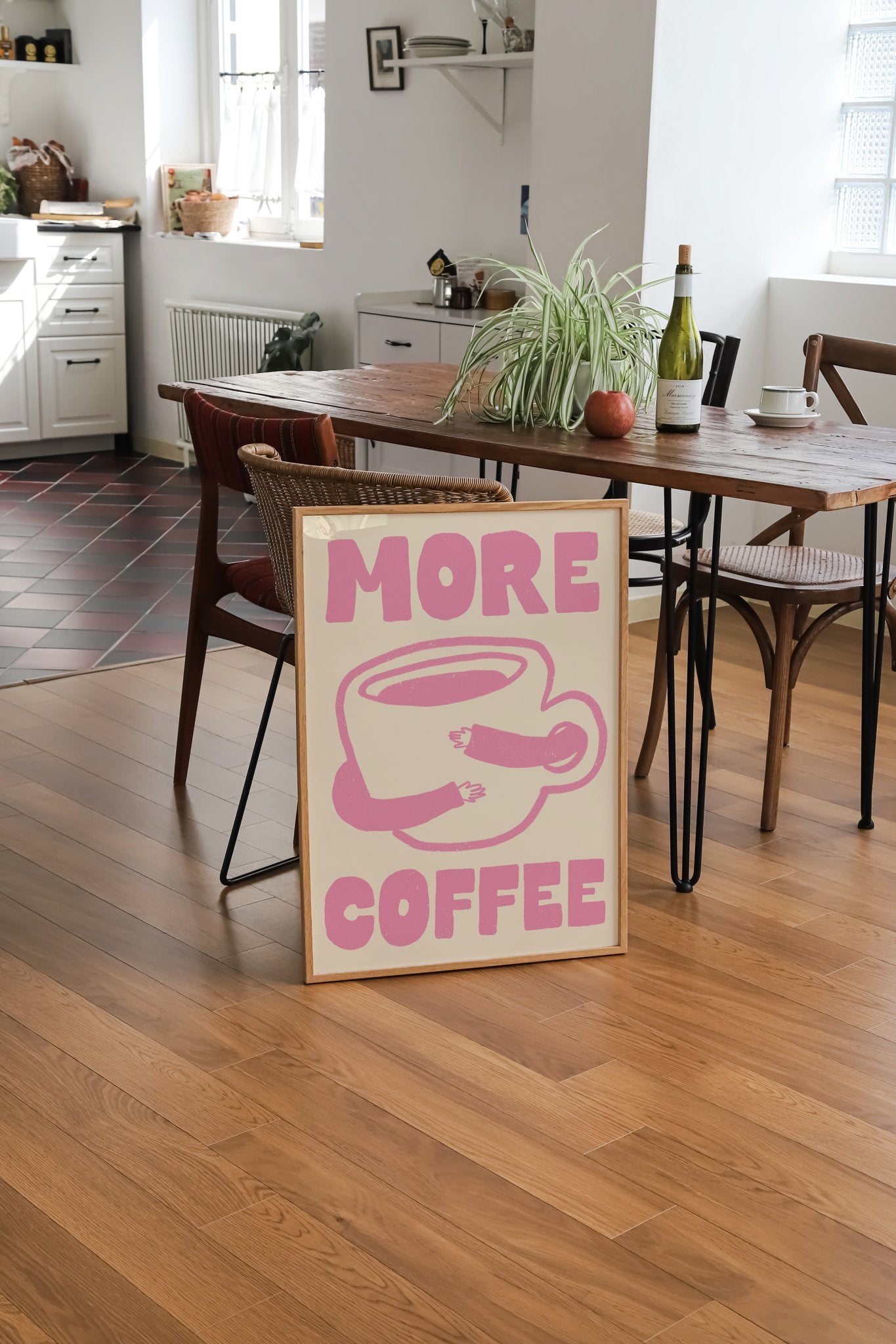 More Coffee- Off white e rosa