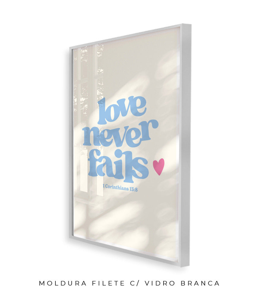 Love never fails (azul)