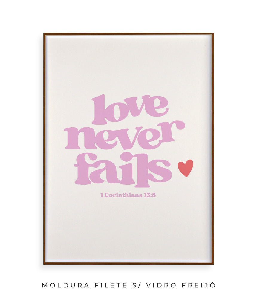 Love never fails (rosa)