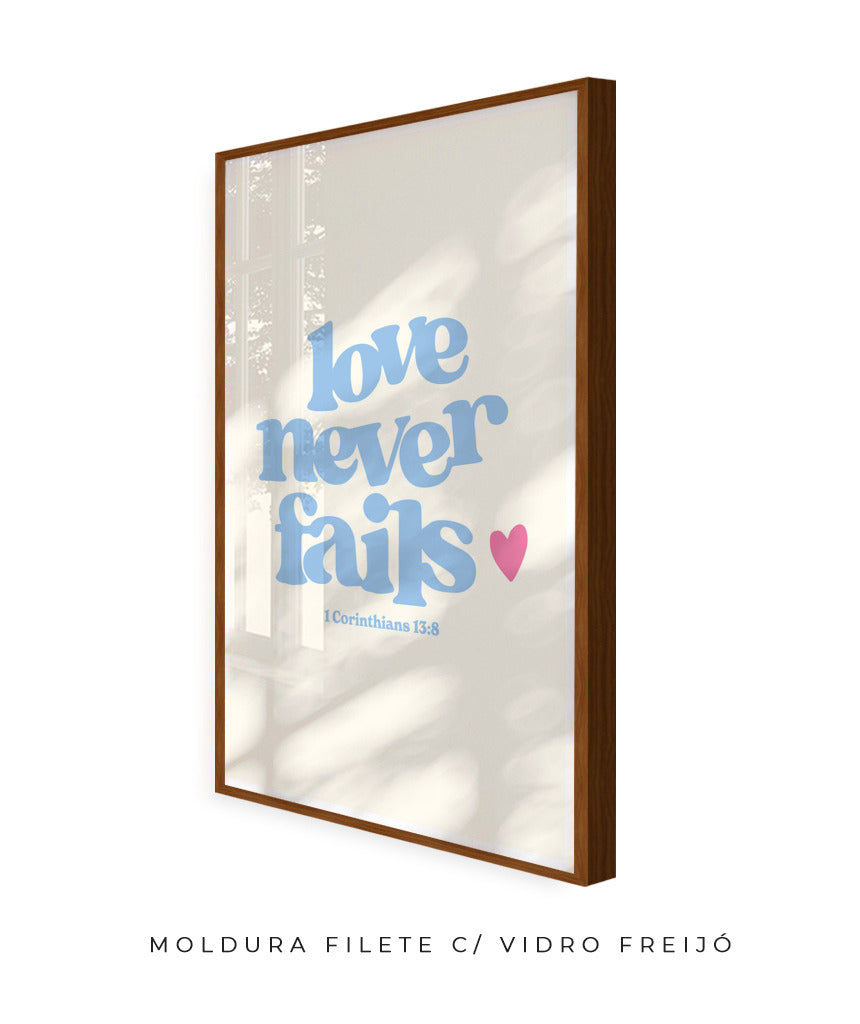 Love never fails (azul)