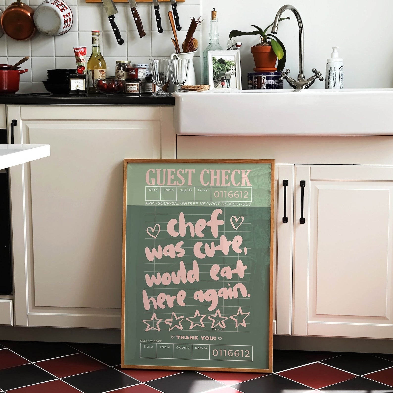 Chef was cute- verde e rosa