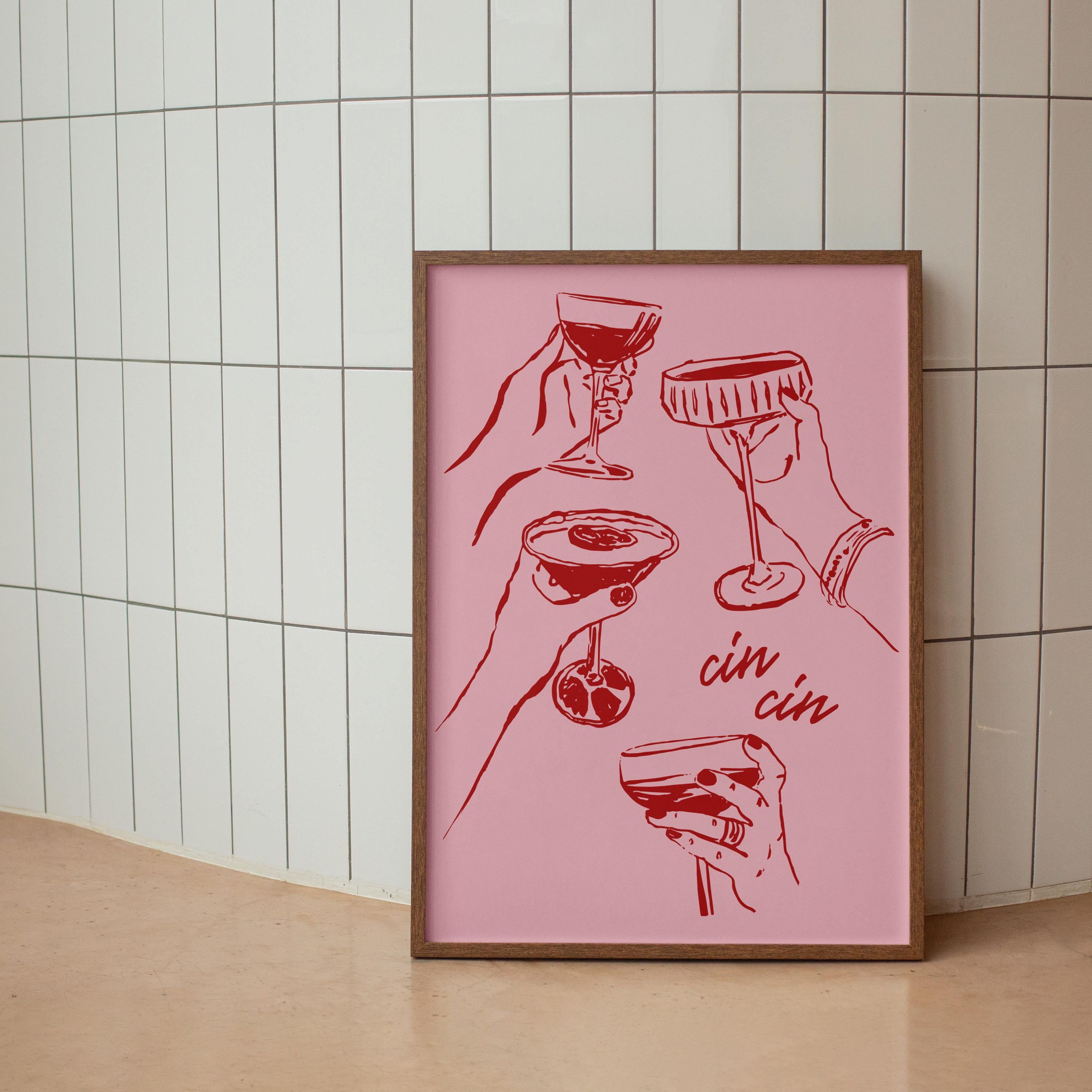 Cin Cin (rosa e vermelho)