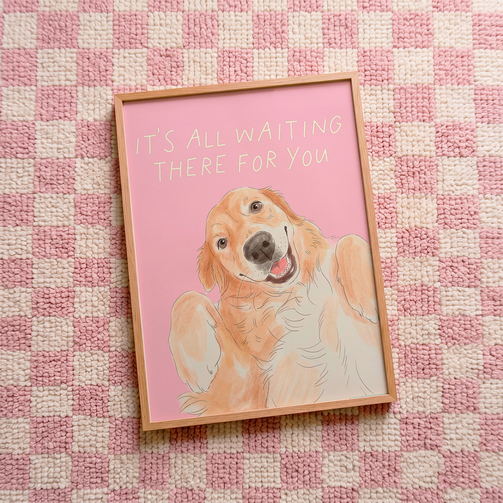 Quadro Personalizado de Pet Ilustração Colorida
