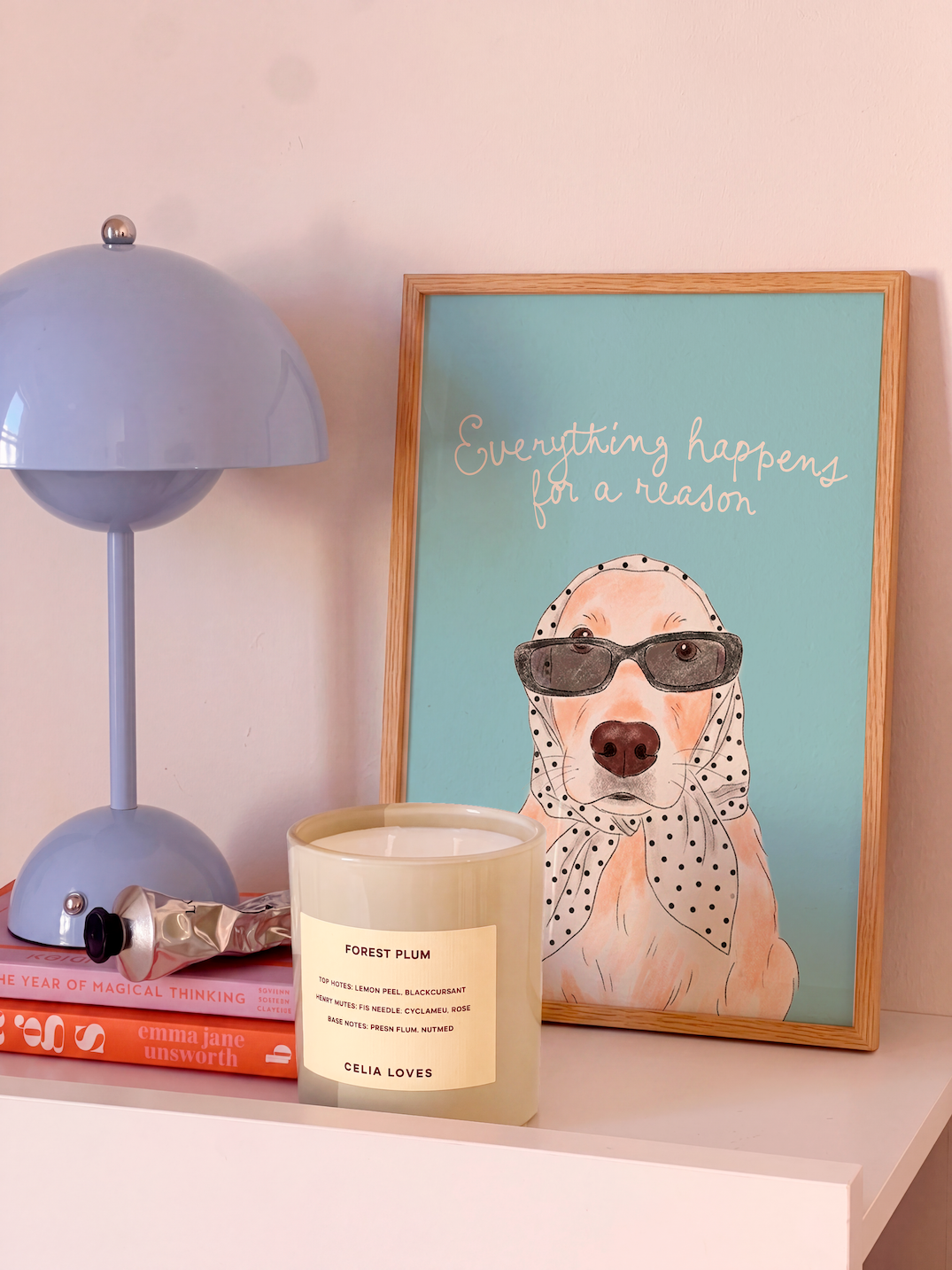 Quadro Personalizado de Pet Ilustração Colorida