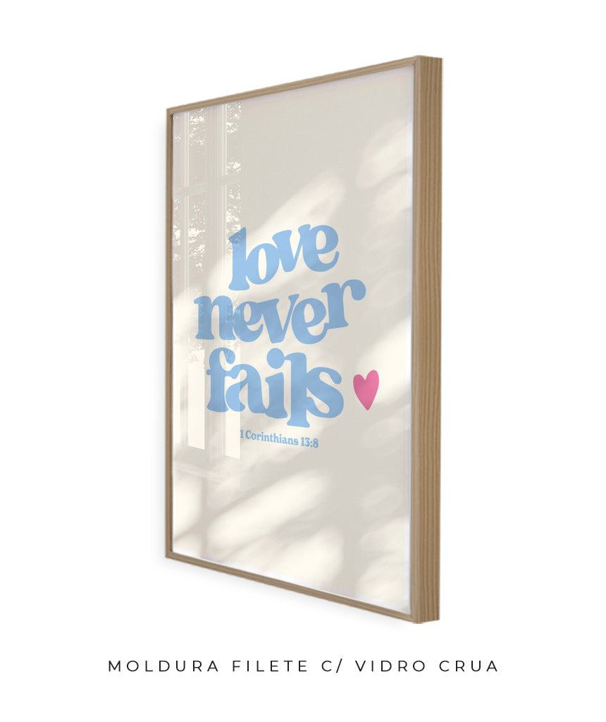 Love never fails (azul)