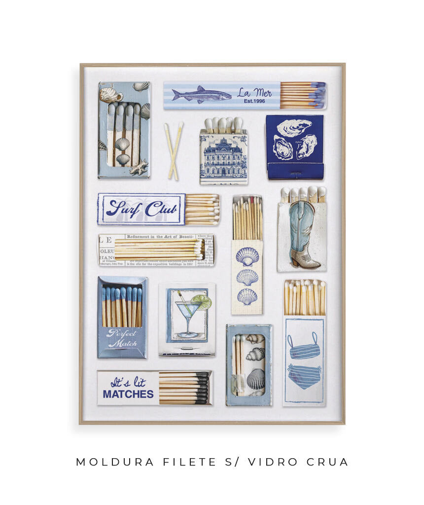 Vintage Matchbox- azul