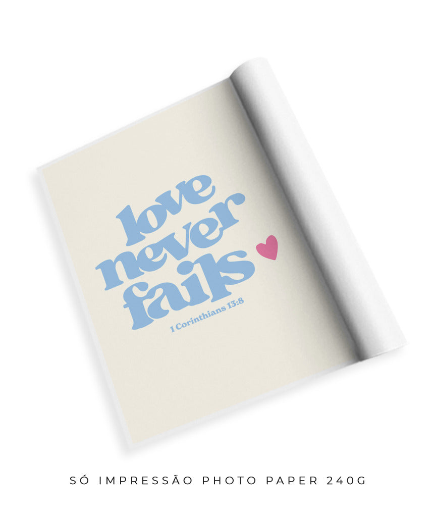 Love never fails (azul)