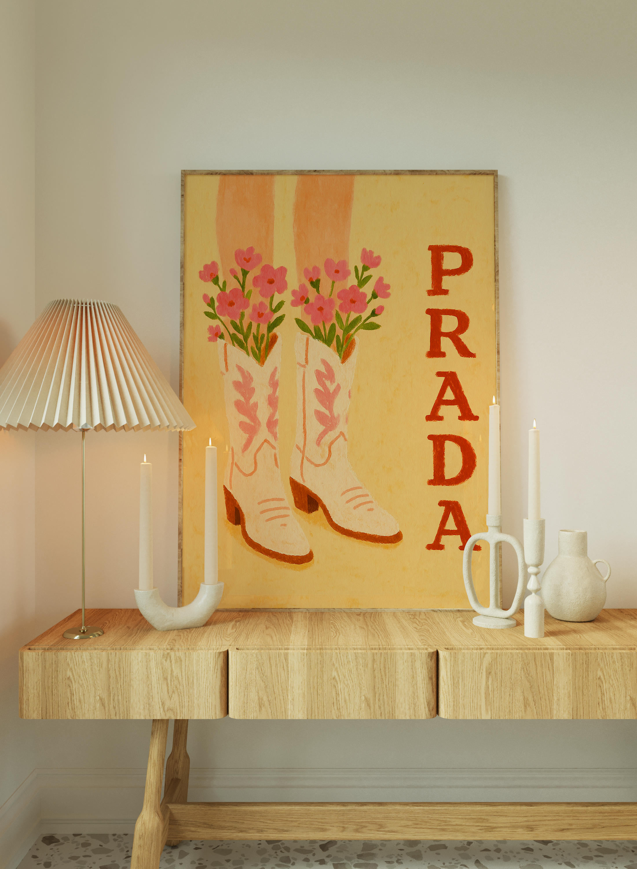 Prada- cowboy boots (amarelo)