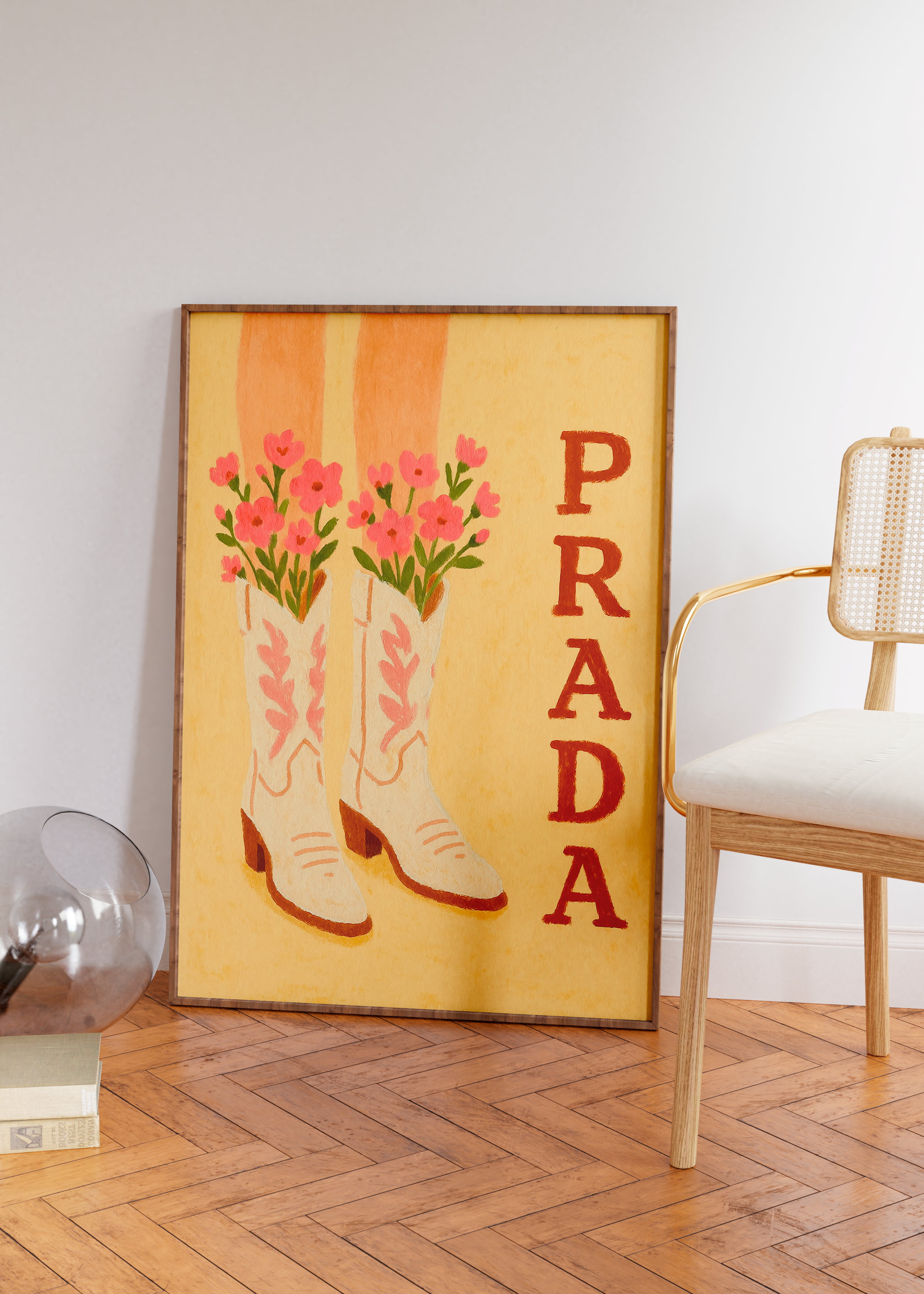 Prada- cowboy boots (amarelo)