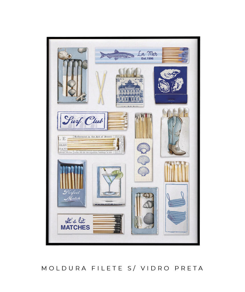 Vintage Matchbox- azul