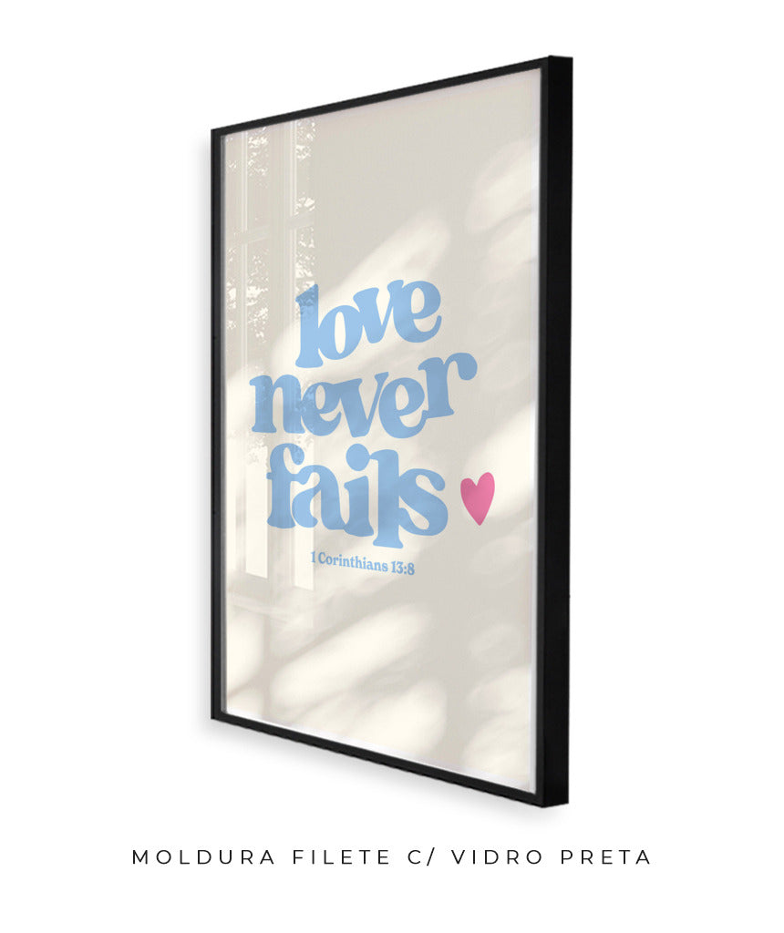Love never fails (azul)