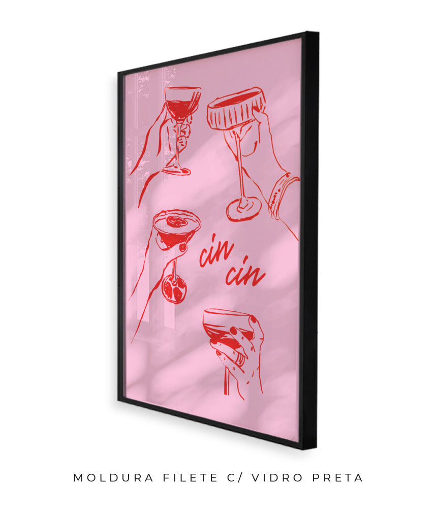 Cin Cin (rosa e vermelho)