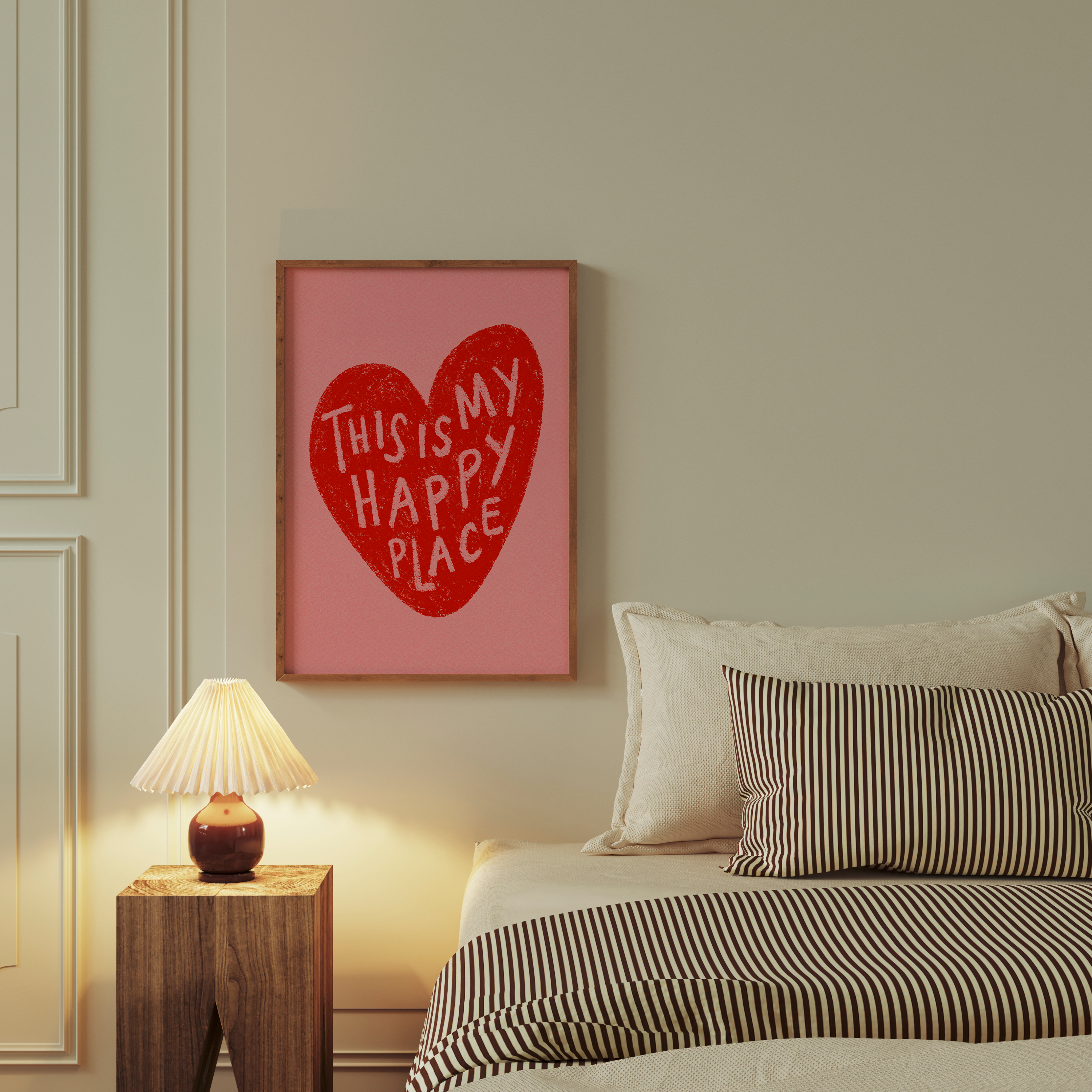 This is my happy place- Rosa e vermelho