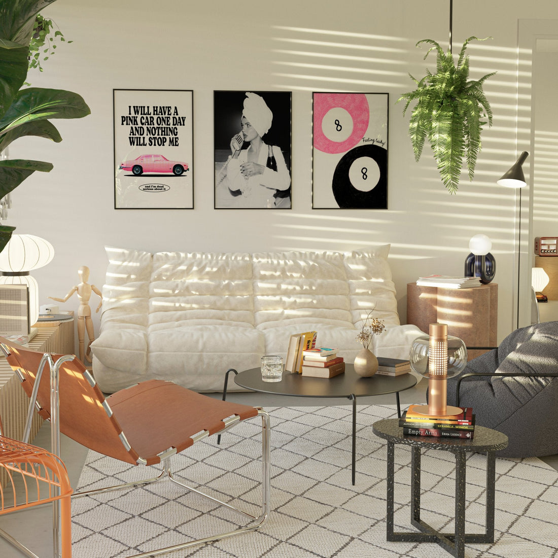 Conjunto de 3: Pink, white &amp; black (arquivo digital)