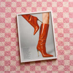 Quadro decorativo Red boots com moldura branco