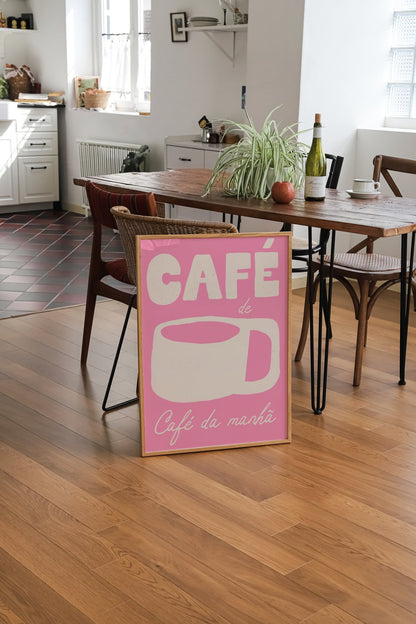 Café de café da manhã- rosa
