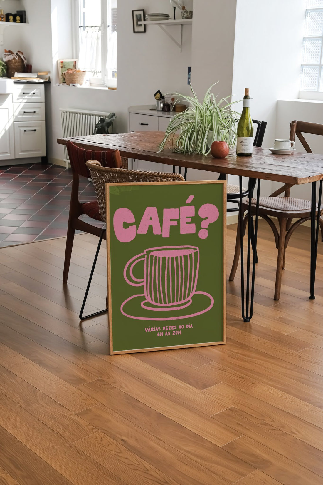 Café?- Verde e rosa