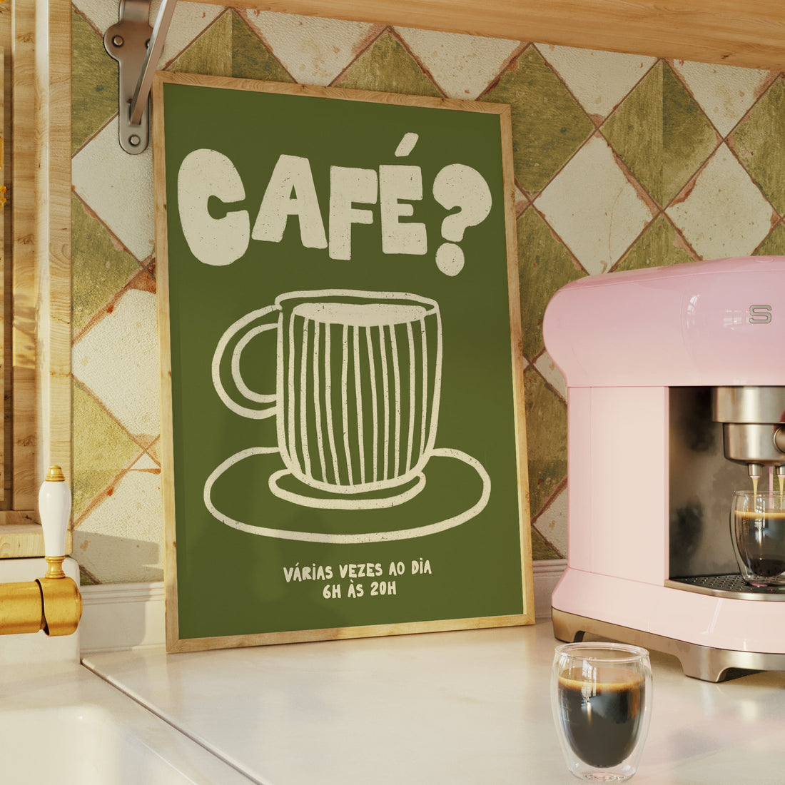 Café?- Verde e Off White