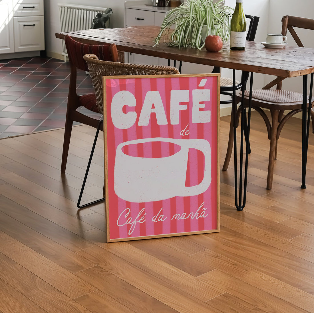 Café de café da manhã- listrado