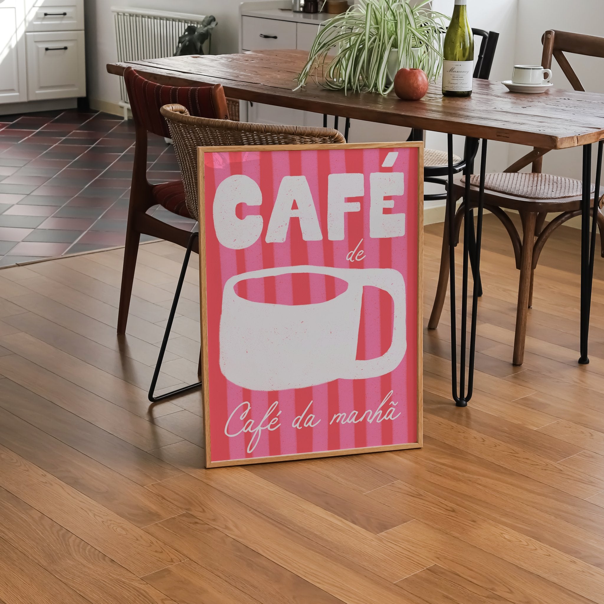 Café de café da manhã- listrado