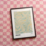 Quadro decorativo Peace com moldura preto