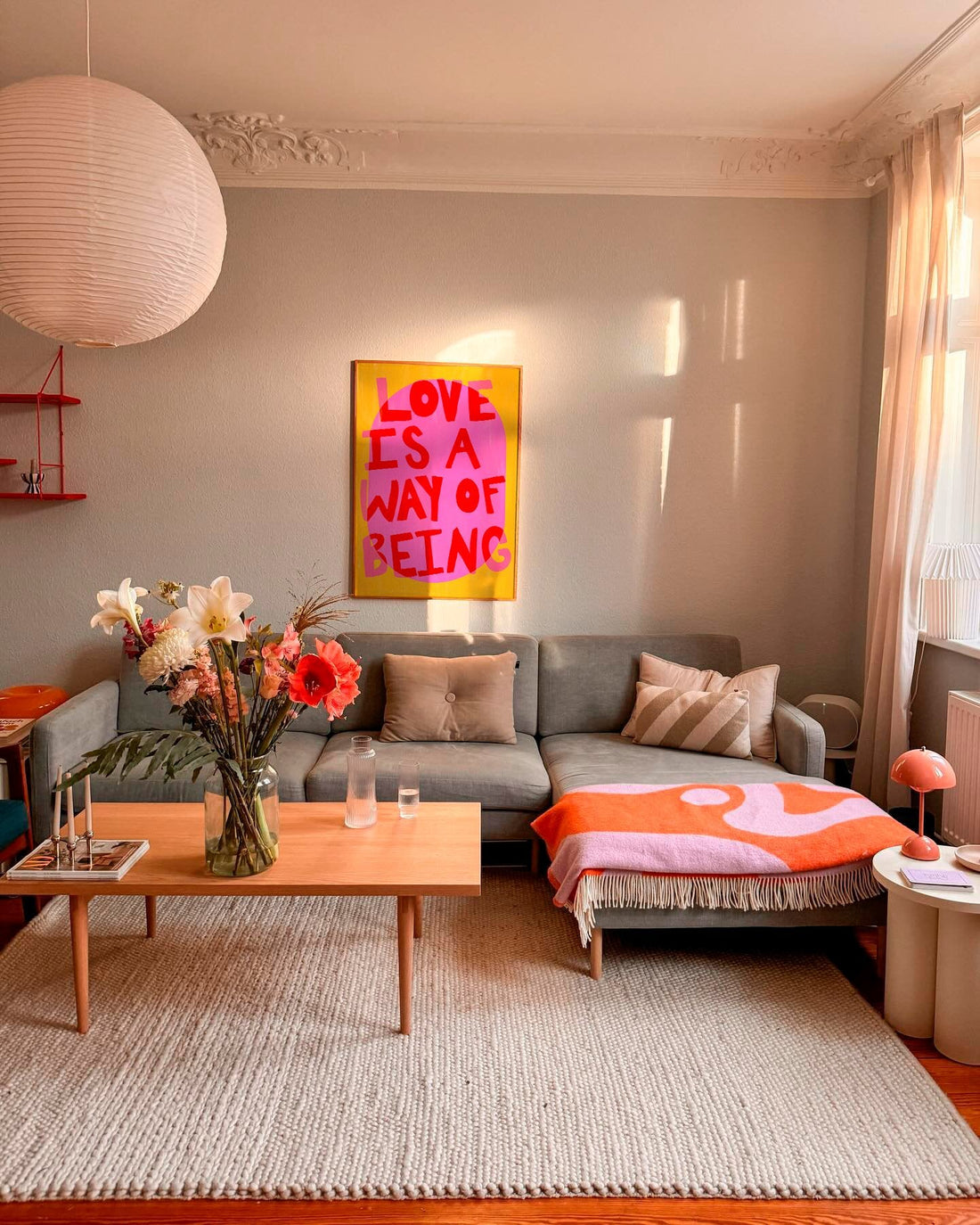 Love is a way of being- amarelo e rosa (arquivo digital)