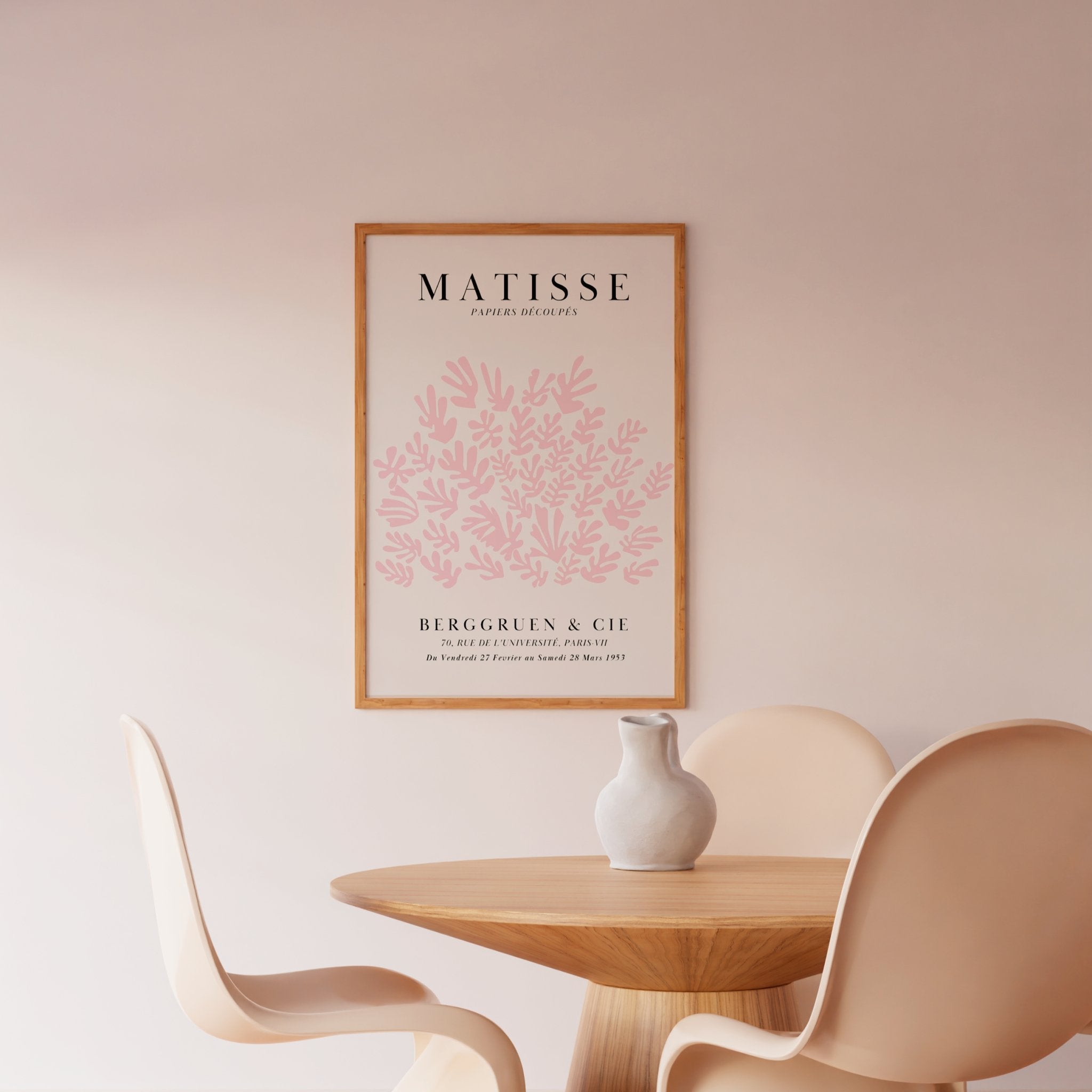 Matisse- Papier Découpés (rosa e off white) | Arte Digital