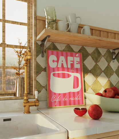 Café de café da manhã- listrado