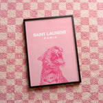 Quadro decorativo Saint Laurent Nº1 com moldura preto