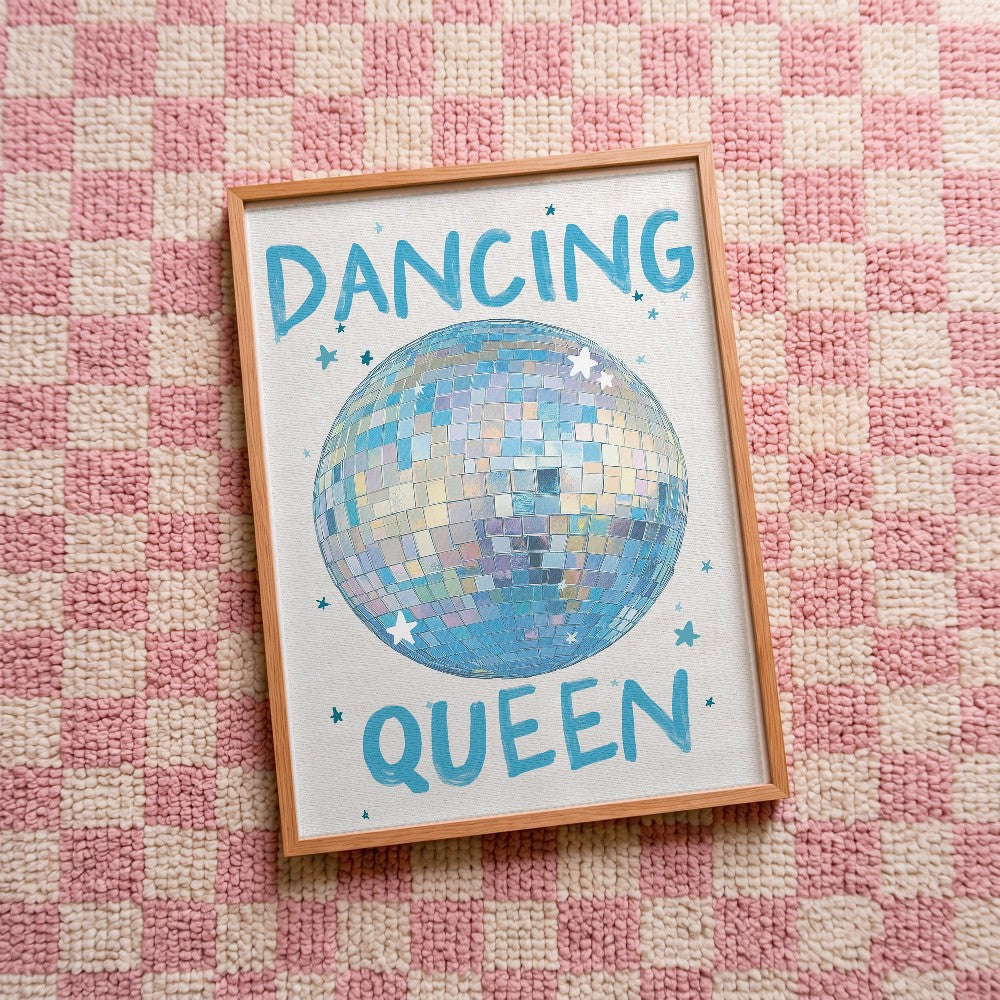 Quadro decorativo Dancing Queen com moldura natural