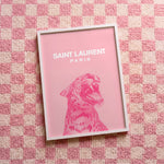 Quadro decorativo Saint Laurent Nº1 com moldura branco