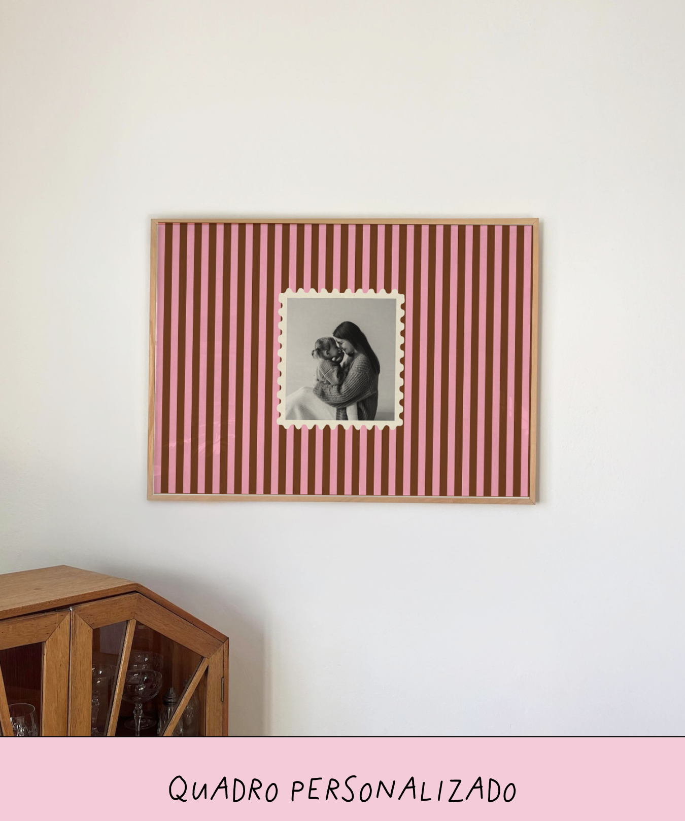 Quadro Personalizado de Listras com Foto