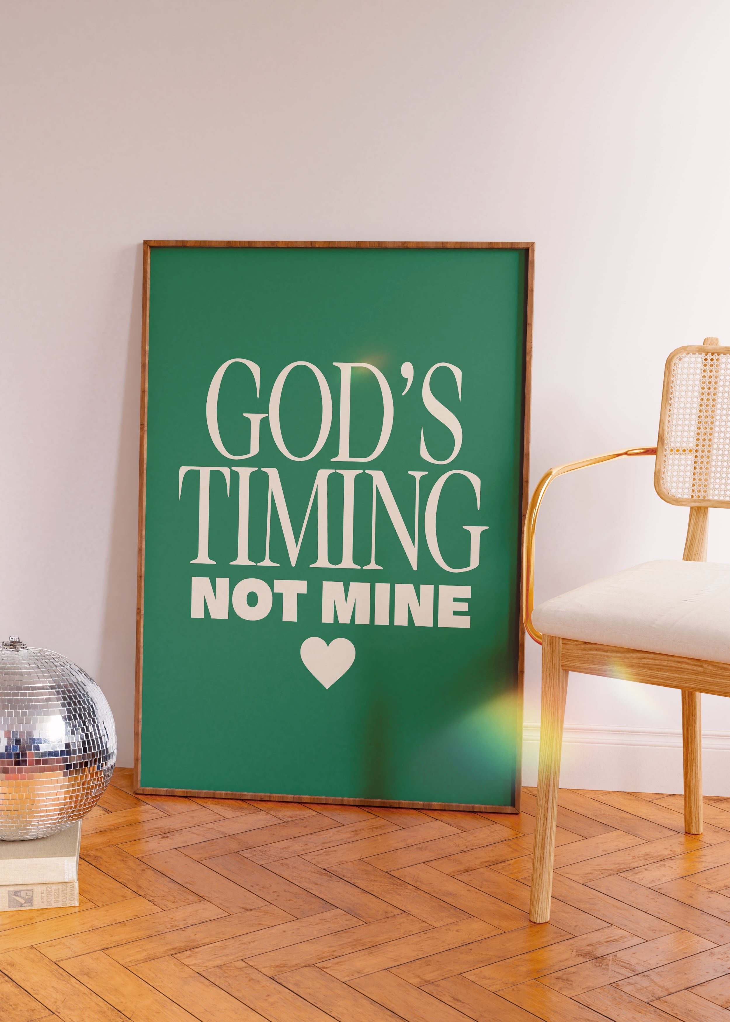 God's timing not mine (verde) | Arte Digital