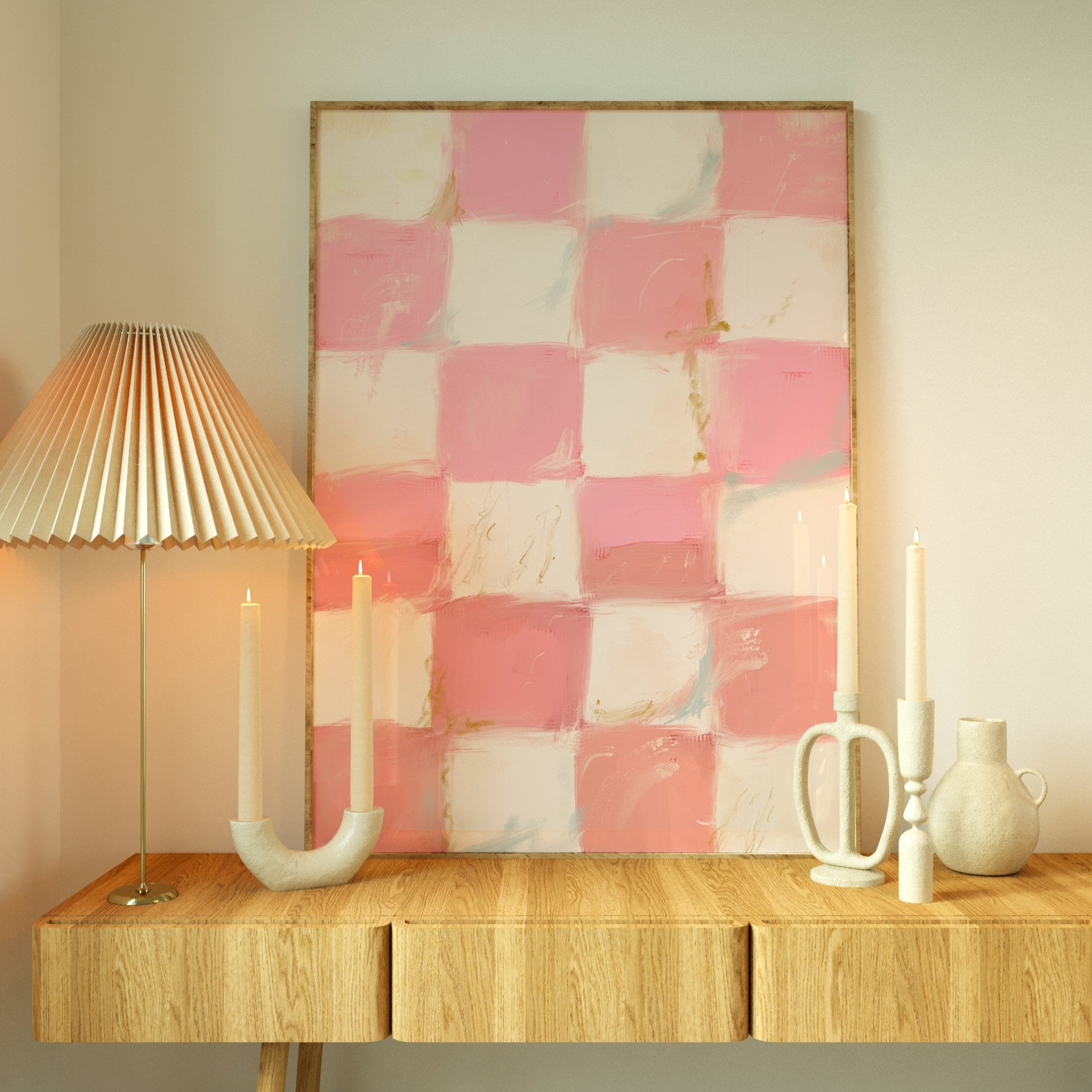 Quadro Decorativo Quadriculado Nº5