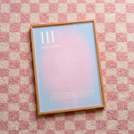 Quadro decorativo 111- Angel Numbers com moldura natural