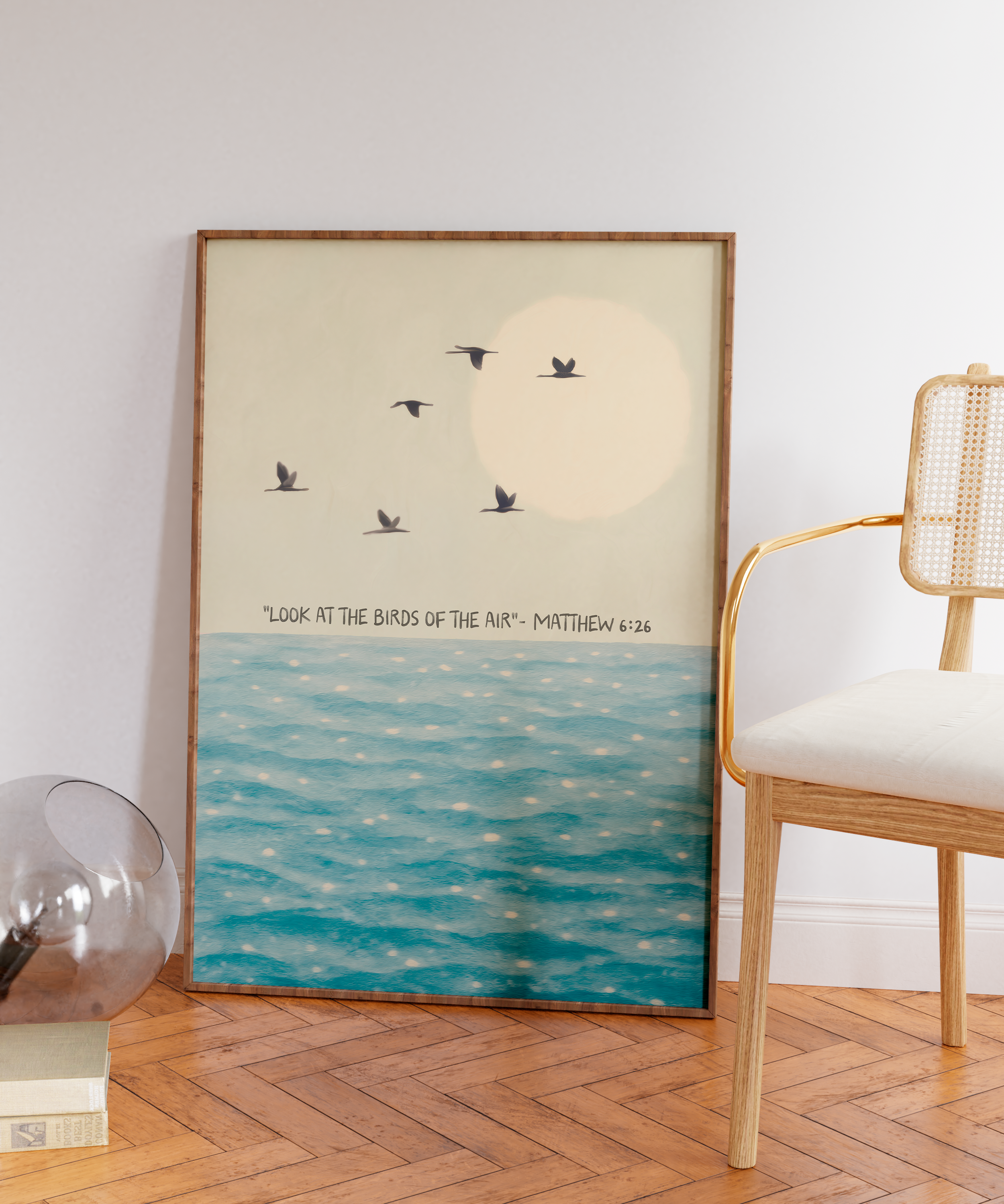 Quadro Decorativo Look at the birds of the air- Mateus 6:26