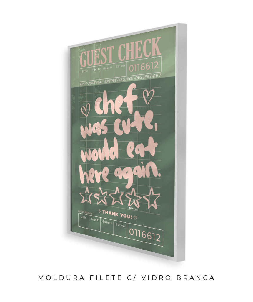 Chef was cute- verde e rosa