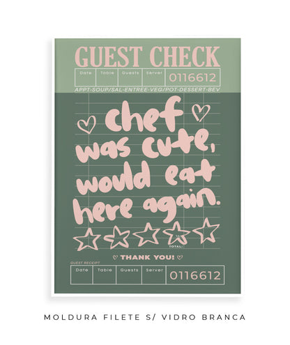 Chef was cute- verde e rosa