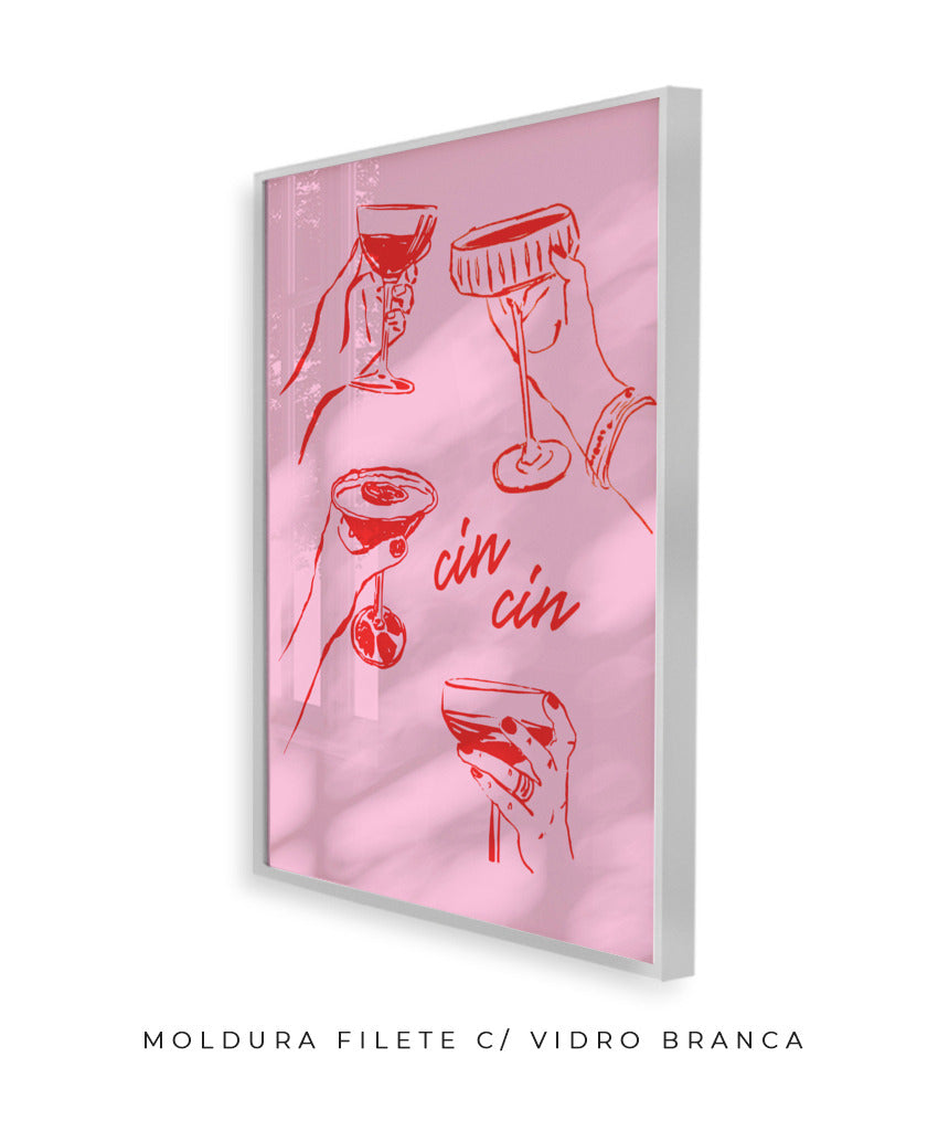 Cin Cin (rosa e vermelho)