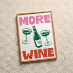 Quadro decorativo More wine com moldura natural