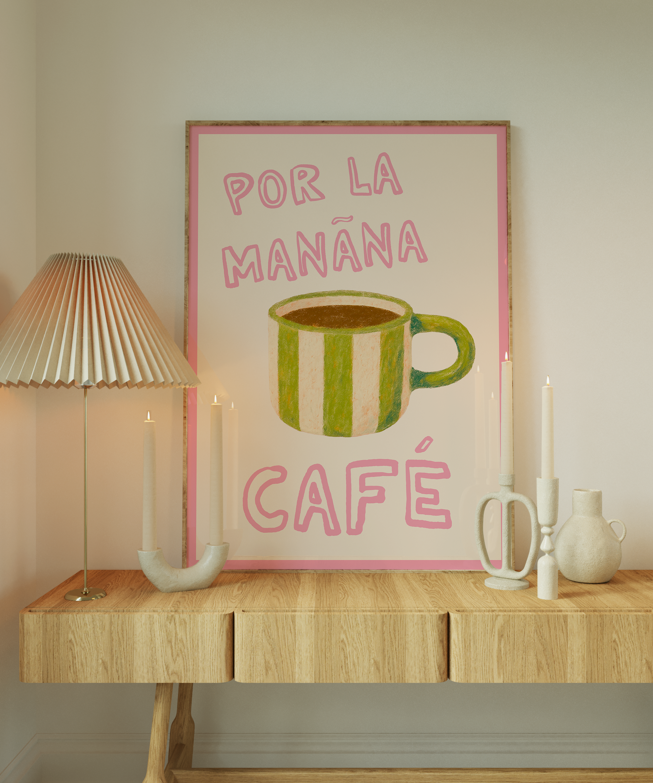 Quadro Decorativo Por la mañana café