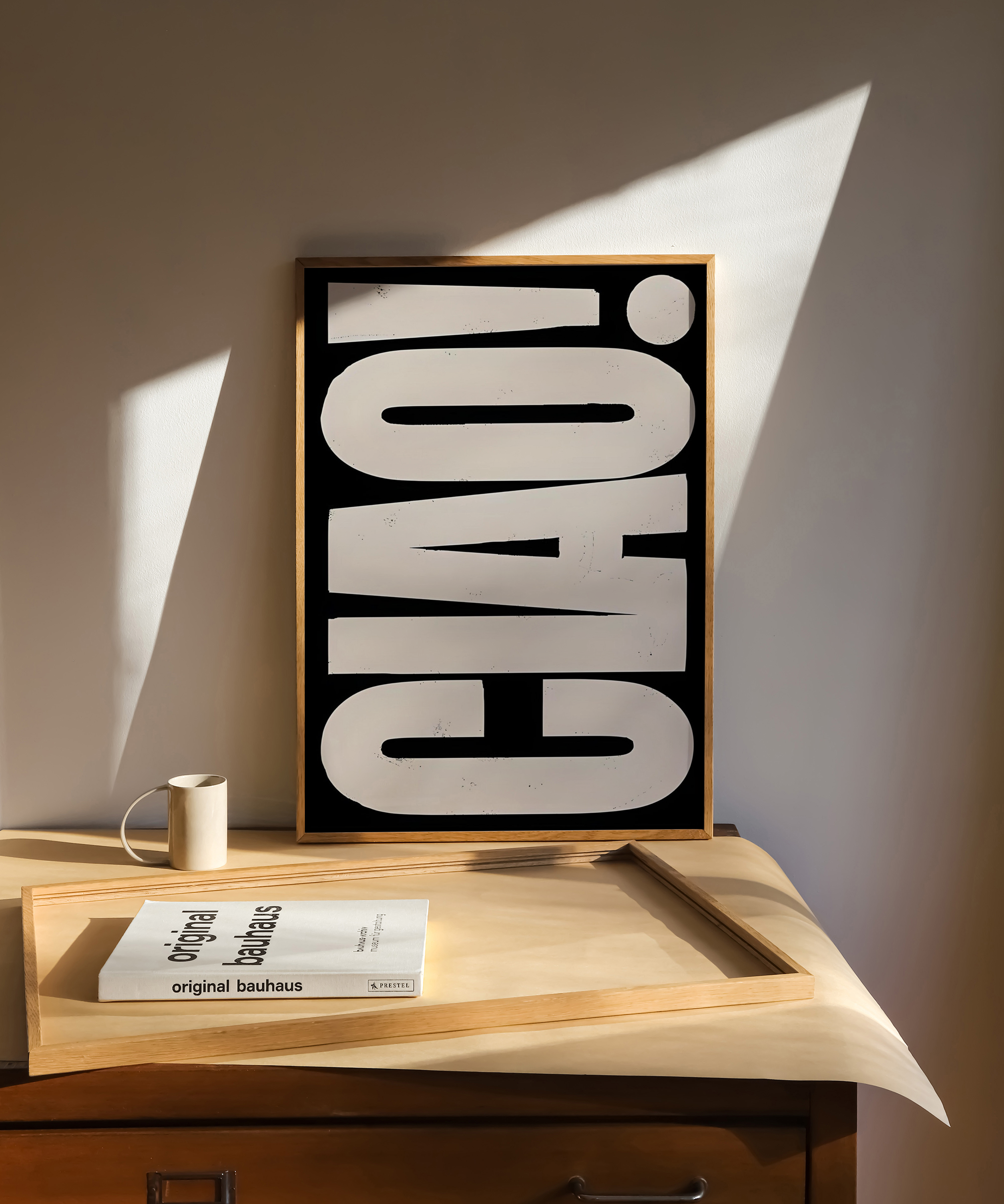 Quadro Decorativo Ciao B&W