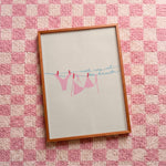 Quadro decorativo Meet me at the beach com moldura freijó