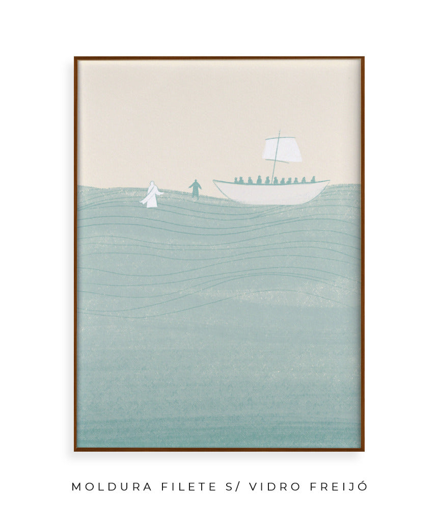 Jesus e Pedro andam sobre as águas