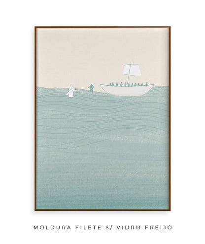 Jesus e Pedro andam sobre as águas