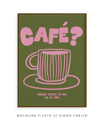 Café?- Verde e rosa