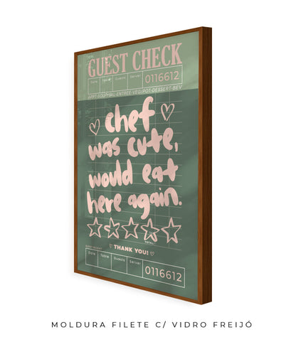 Chef was cute- verde e rosa