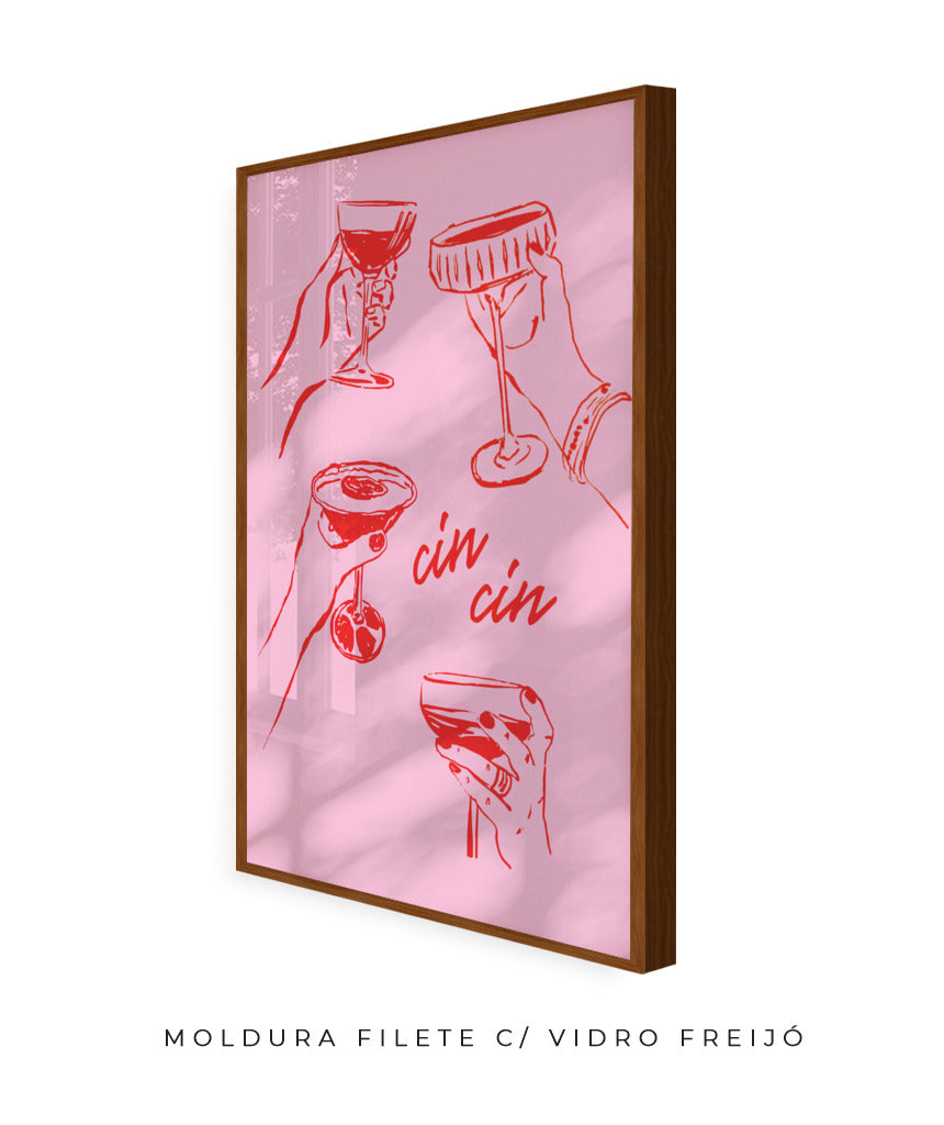 Cin Cin (rosa e vermelho)