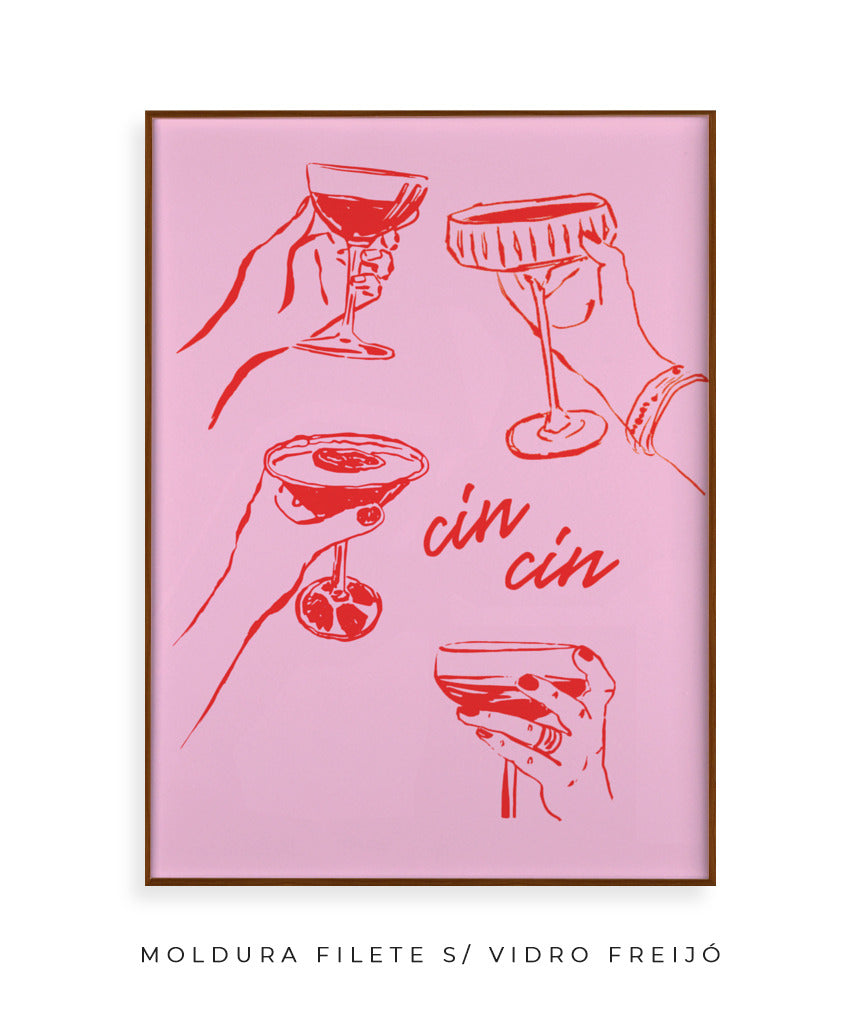 Cin Cin (rosa e vermelho)